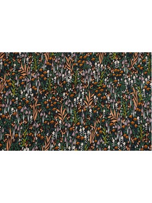 Tiny Flowers - S - Viscose Rayon - Zwart - R